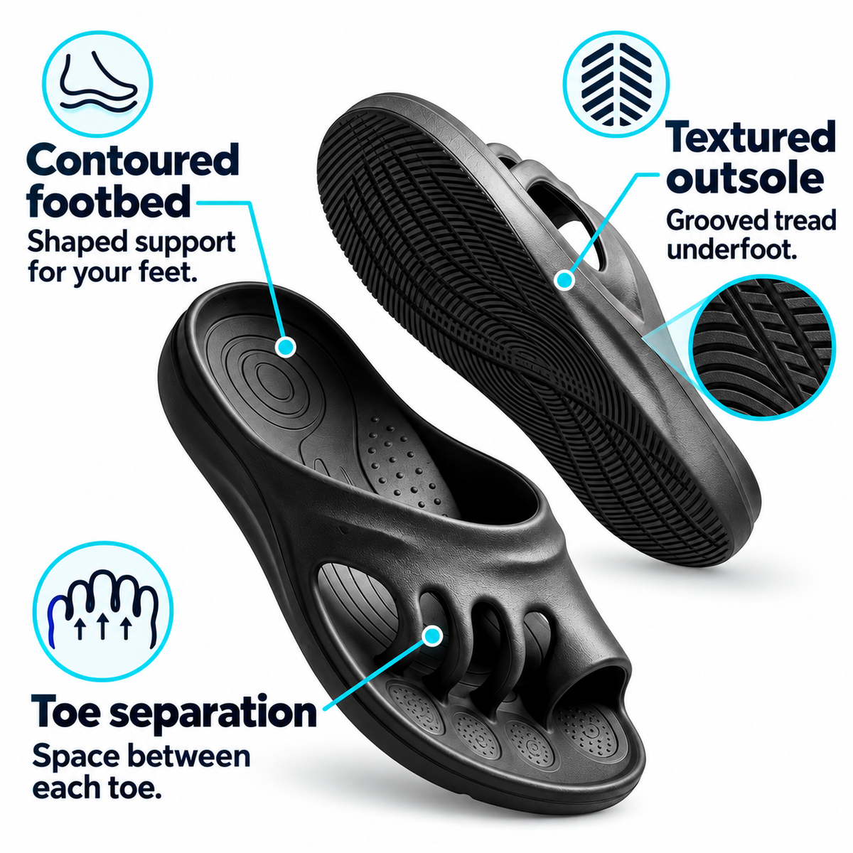 Soka Toezen™ Women's Toe-Spacer Arch Support Slides